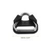 PATIKIL Camera Strap Lug Ring, 20 Pack Metal Triangle Split Ring Hook Adapter with Plastic Cap Universal for Camera Shoulder Strap, Silver Black view 2