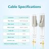 Yonwide OM4 Fiber Lc to Lc 20m (65.6 ft), Options: 0.2m-200m, Lc-Lc Multimode Fiber Patch Cable 20 Meter, Multi Mode Fiber Optic Cable OM4 Duplex 50/125m, Aqua LSZH MMF view 2