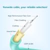 Yonwide OM4 Fiber Lc to Lc 20m (65.6 ft), Options: 0.2m-200m, Lc-Lc Multimode Fiber Patch Cable 20 Meter, Multi Mode Fiber Optic Cable OM4 Duplex 50/125m, Aqua LSZH MMF view 3