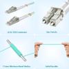 Yonwide OM4 Fiber Lc to Lc 20m (65.6 ft), Options: 0.2m-200m, Lc-Lc Multimode Fiber Patch Cable 20 Meter, Multi Mode Fiber Optic Cable OM4 Duplex 50/125m, Aqua LSZH MMF view 4