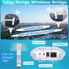 Point to Point 1.5KM Long Range Wireless Bridge with Bracket Mount for Starlink Internet - Reliable 5.8G 450Mbps CPE WiFi Bridges with 8dBi Antenna for Outdoor IP65 Waterproof, 2-Pack view 2