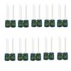 100pcs jccon 100uf 35v Green Gold Capacitors Audio Amplifier Inline High-Frequency Low Resistance Aluminium Electrolytic Capacitor (6x11mm) view 1
