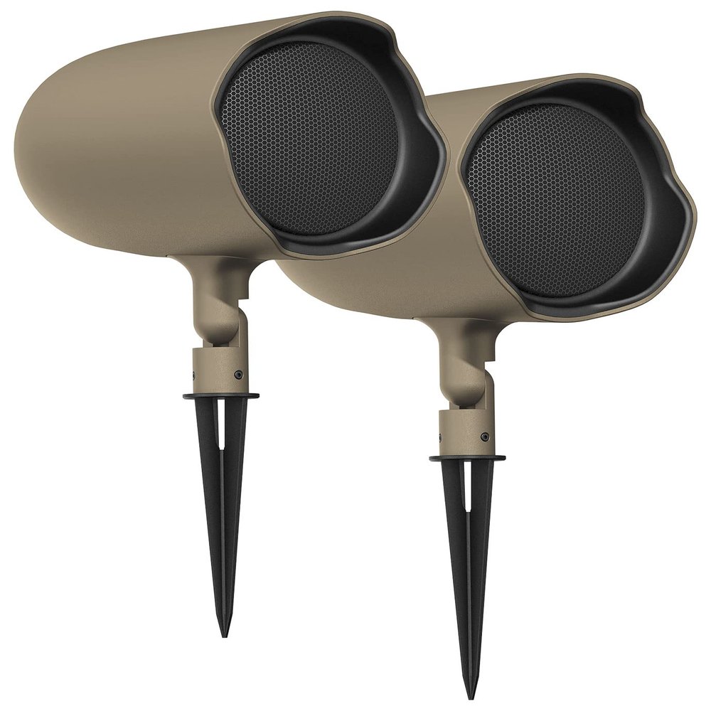 JBL Professional GSF6TN Waterproof, Ground-Stake Outdoor Landscape, Garden Speaker, 6.5" Coax, Tan, 1 Pair of Speakers