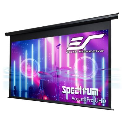 Elite Screens Spectrum AcousticPro UHD, 100-INCH Motorized Electric Projector Screen Moir-Free Sound Transparent Perforated Weave Movie Home Theaters, ELECTRIC100H2-AUHD