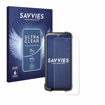 savvies Screen Protector compatible with Cubot King Kong 9 Protection Film Clear 6-Pack