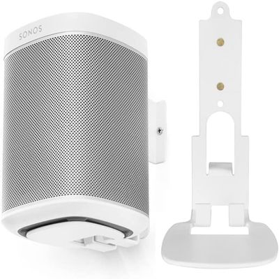 Aokicase For SONOS ONE/ONE SL Holder SONOS ONE/ONE SL Wall Mount Stand Holder Accessories with Integrated Cable Management, Smart Home Speaker Accessory Rack (White, YTGJ) 1 Piece
