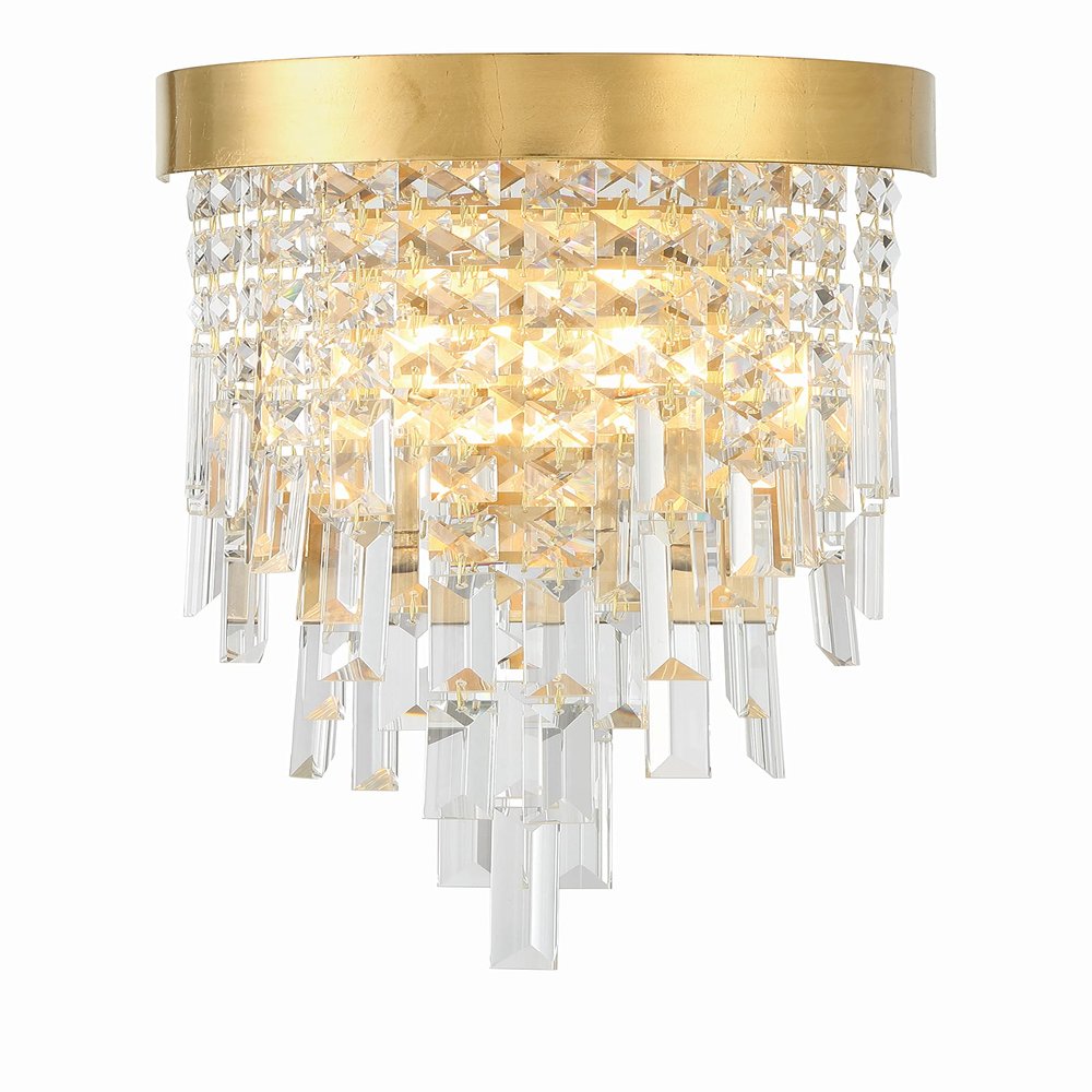 Crystorama Winfield 2 Light Antique Gold Sconce