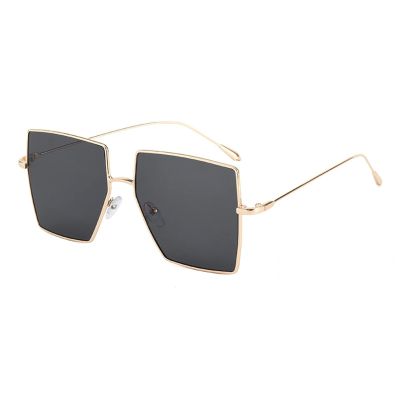 Fashion Retro Large Frame Metal Men And Women Decorative Sunglasses (Color : A, Size : 1)
