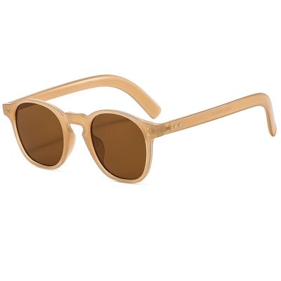 Men And Women Round Frame Fashion Outdoor Decorative Sunglasses (Color : 3, Size : 1)