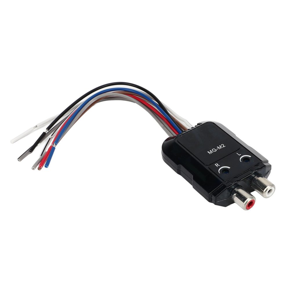 Acouto Car Audio Converter High to Low 2 Channel Line Output Stereo Convertor for All Amplifiers