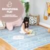 Play Platoon Non-Toxic Large Kids Play Mats for Floor, 9 Tiles, 72 x 72 inch - Extra-Thick Foam Tiles, 24 x 24 inch Puzzle Mats, Neutral Playmat for Toddlers & Childrens Playroom - Saguaro Print view 3
