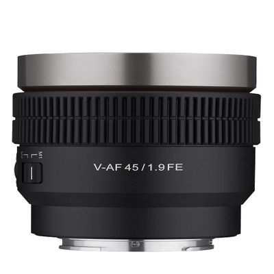 Samyang 45mm T1.9 Full Frame Cine Auto Focus Lens for Sony E - Compact, Lightweight, 8K Video Lens, Unified Color Tone, Tally Lamps, Custom Functions for Videography Creators