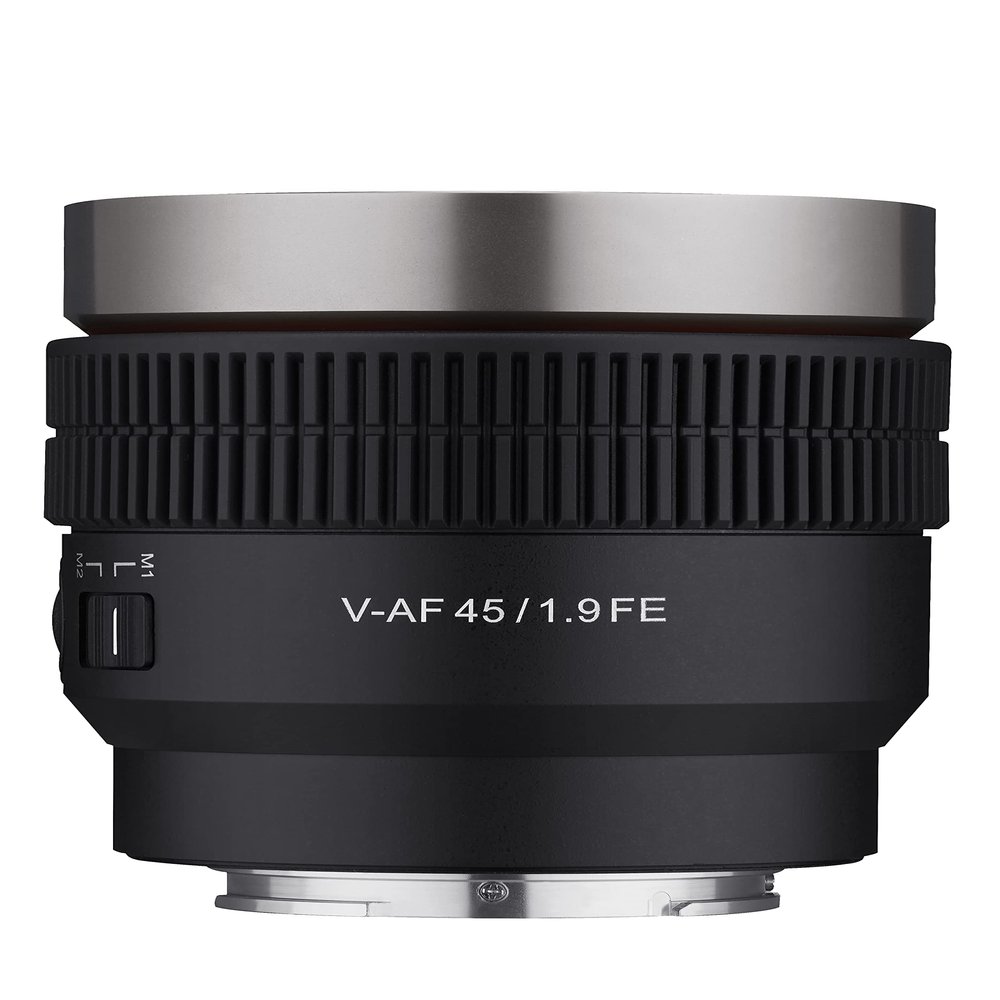 Samyang 45mm T1.9 Full Frame Cine Auto Focus Lens for Sony E - Compact, Lightweight, 8K Video Lens, Unified Color Tone, Tally Lamps, Custom Functions for Videography Creators