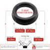 FS-8JL-W7: 8" JL 8W7 Foam Surround, 8.5" OD, 5.25" ID, Gray, Flat Attach view 2