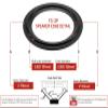 FS-3P: 3" Foam Surround, 3" OD, 2" ID, Gray, Angle Attach view 2