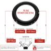 RS-6AC: 6" Rubber Surround, 5.8125" OD, 4" ID, Black, Angle Attach view 2