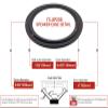 FS-8P208: 8" Foam Surround, 8.125" OD, 6" ID, Gray, Angle Attach view 2