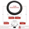 FS-849: 8" Foam Surround, OD: 8.3125", ID: 6", Gray, Angle Attach view 2