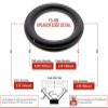 FS-6B: 6" Foam Surround, 5.75" OD, 3.75" ID, Gray, Angle Attach view 2
