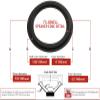 FS-8SNELL: 8" Foam Surround, 7.75" OD, 5.5.5" ID, Gray, Angle Attach view 2