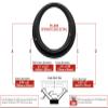 RS-6x9: 6"x9" Rubber Surround, 6.25" x 9" OD, 4.25" x 7" ID, Black, Angle Attach view 2