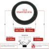 CLS-8: 8" Treated Cloth Surround, 7.75" OD, 5.5" ID, Angle Attach, Accordion ROLL view 2