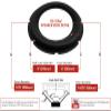 RS-12AW: 12" Rubber Surround, 11.75" OD, 7.4375" ID, Black Angle Attach view 2