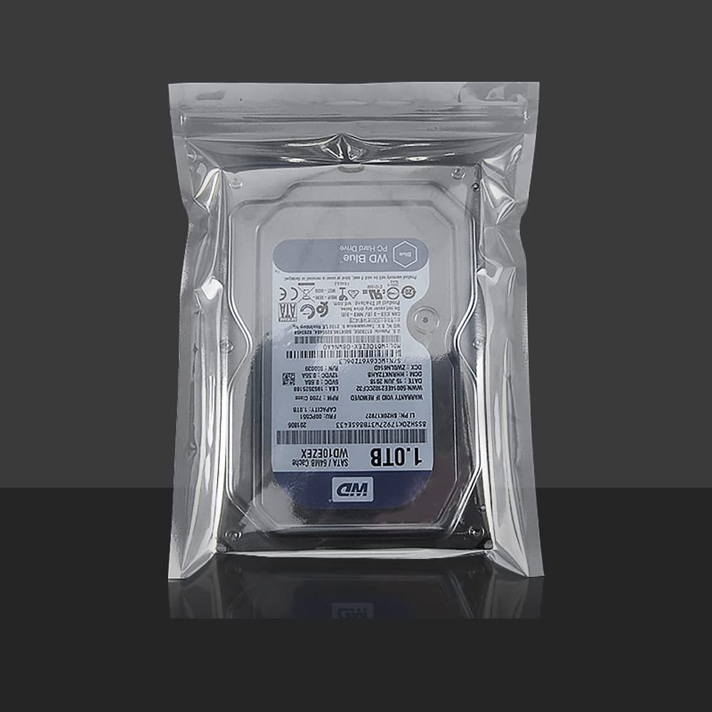 Anti-Static resealable Zipper Shielding Hard Disk Electronic Product Bag 6 * 8 inch 100pcs