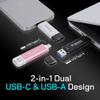Transcend ESD310 2TB External SSD, Up to 1,050MB/s, Dual USB Drive for iPhone17,16,15, iPad&Mac/Pixel10/Tesla/Steam Deck/ROG Ally/MSI Claw/Android/PS5, 2-in-1 Type C &A, USB 3.2 Gen2 Portable SSD view 3