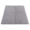 Garosa 10Pcs Soft Foam Floor Tiles Interlocking Play Mat for Kids Playroom, Plush Climbing Area Rug Carpet Tiles Home Safe Non-Slip Decor Grey view 1