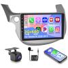 Roinvou [2G+64G] Car Radio for Honda Fit 2008-2013 with Wireless Carplay/Android Auto, 10.1 Inch Android 13 IPS Touch Screen Car Stereo, Bluetooth, GPS Navi, WiFi, SWC, 28UI, DSP view 1