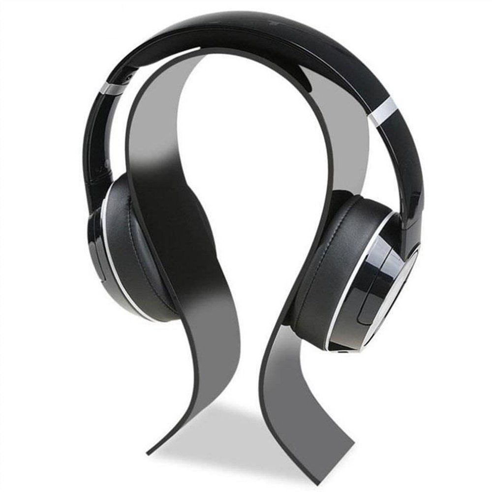 Headphone Holder Universal Headset Holder U Shape Headphone Stand Modern Acrylic Headphone Stand Gaming Headset Holder/Hanger, Extra Thick - Black Headset Stand