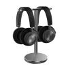 GRFIT Headphone Holder Aluminum Headphone Holder Stand Dual Hanger Holder Earphone Desk Display Rack Bracket with Anti-Slip Pad for Game Headphones Headset Stand (Color : Double-Gold) view 2