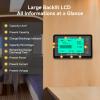 power queen 500A Battery Monitor with Shunt | Programmable Alarm | 8V-120V Voltage Range | LCD Display | 20ft Shielded Wire | Compatible with 12V Lithium, LiFePO4, Gel, Flooded Batteries view 2