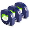 3 White + 3 Black Compatible with Dymo Letratag Label Maker Refills for Dymo LT-100T LT100H Puls Label Maker view 3