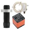 38MP 2K 1080P USB HDMI Industrial Digital Electronic Video Microscope Camera & 120X C-Mount Lens Whit 56-LED Adjustable Ring Light view 1