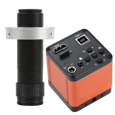 38MP 2K 1080P USB HDMI Industrial Digital Electronic Video Microscope Camera & 120X C-Mount Lens