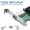 10Gb SFP+ PCI-E NIC with 20M OM3 LC to LC Fiber Patch Cable, Compare to Intel X520-DA1 Network Card, Single SFP+ Port, PCI Express X8, Support Windows Server/Linux/VMware view 4