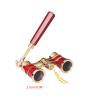 Opera Glasses Binoculars, Vintage 3X25 Mini Opera Glasses Binoculars with Adjustable Handle and Chain for Women Kids for Musical Concerts and Theater (R) view 2