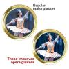Opera Glasses Binoculars, Vintage 3X25 Mini Opera Glasses Binoculars with Adjustable Handle and Chain for Women Kids for Musical Concerts and Theater (R) view 3
