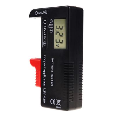 Battery Checker, Digital Battery Tester for AAA AA C D 9v 1.5v Button Cell, Universal Battery Tester for Household Batteries, Small Volt Checker Battery Testers for All Types of Batteries