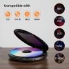 Portable CD Player with Headphone, Hernido Rechargeable CD Player for car, Compact CD Walkman with 5 EQ Sounds, AUX Output, Anti-Skip, CD Player for Home & Travel Discman Kpop Player view 3