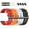 EZMVZKU 22mm Quickfit Silicone Band Compatible with Garmin Fenix 8/8Pro 47mm/Fenix 7/7 Pro/6/6 Pro/5 Plus,Watchband for Forerunner 970 965 955/Approach S70/Tactix 8/Quatix 8 47mm/Descent G2/G1 Solar view 1