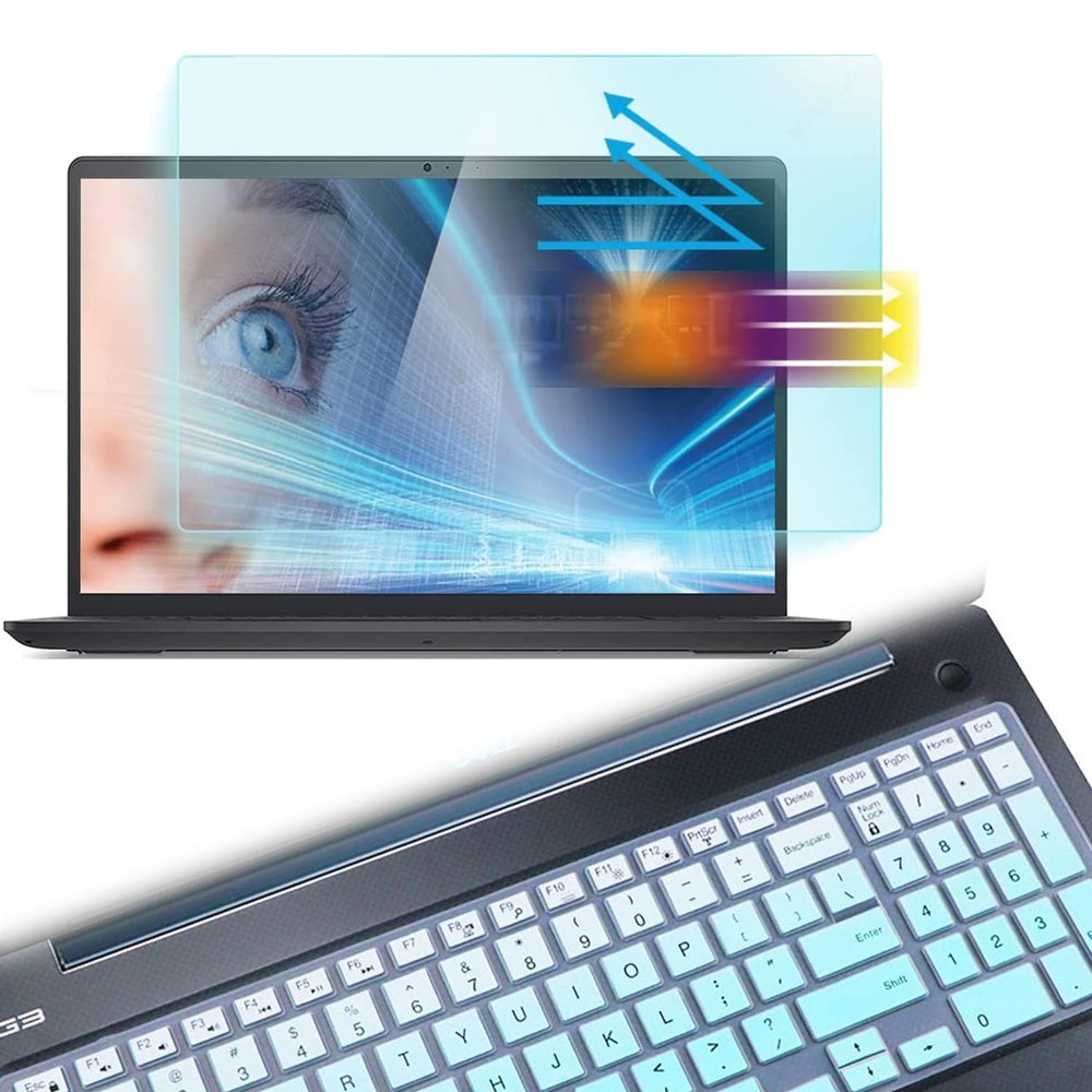 Anti Blue Light Glare Screen Protector Keyboard Cover for Dell Inspiron 15 3000 5000 Series 3583 3593 3558 3580 5570 5558 5559 7559 7567 Dell G3 15 17 Series/Dell Inspiron G7 7786 7790