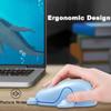 Samudgate Wireless Mouse, Cute Dolphin Shape 2.4 GHz USB Mute 1200DPI Optical Mice Portable Small Mouse for Travel, Office, Home, Laptop, Computer (Blue) view 3