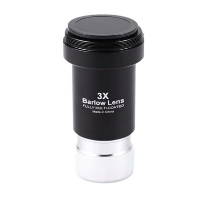 Bysameyee Barlow Lens 3X, 1.25 Inch Fully Multi-Coated Metal Barlow Lens with M42 Thread Camera Connect Interface for Telescope Eyepiece