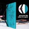 VODEFOX Case for Samsung Galaxy Tab A 10.1 2016 (No S Pen Version),Butterfly PU Leather Folio Flip Stand Case 10.1 Inch (SM-T580/T585/T587) - Blue view 4