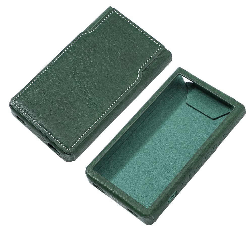 AudioPartner Genuine Leather Protective Shell Skin Case Cover for Sony Walkman NW-ZX700 NW-ZX706 NW-ZX707 (Green Blue)