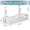 Under Desk Cable Management Tray 2 Pack, No Drill Cable Organizer With Clamp for Standing Desk, Easy to Install Cord Management System, No Damage Wire Organizer view 4
