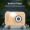 Namolit Kids Digital Camera, 1080P Kids Photo Camera Dual Lens 2.4" IPS Screen Photo Camera for Kids, Selfie Video Camera Photos Kids Gifts for Boys and Girls, Khaki view 2